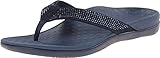 Vionic Women's Tide Rhinestones Toe-post Sandal - Ladies Flip-flop with Concealed Orthotic Arch Support Navy 10 M US