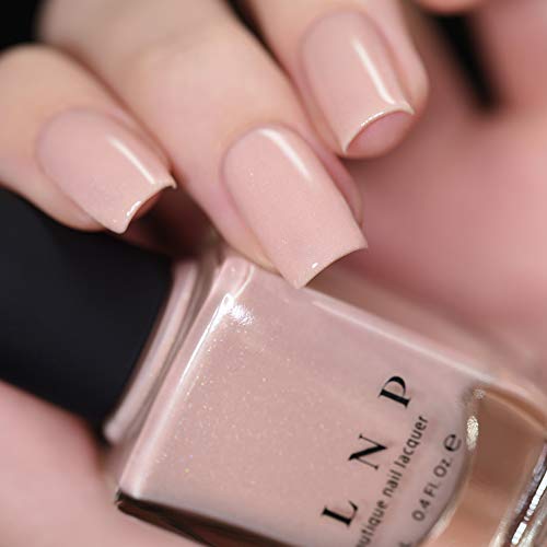Image of ILNP Rumor Has It - Light Creme Neutral Nude Nail Polish, Subtle Holographic, Chip Resistant, 7-Free, Non-Toxic, Vegan, Cruelty Free, 12ml