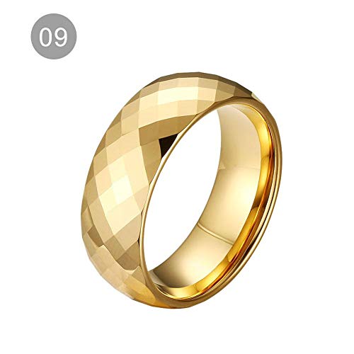 szseven Anillo de Corte múltiple de Acero de tungsteno para Hombres, Pesado y Duradero, excelente Resistente a los arañazos