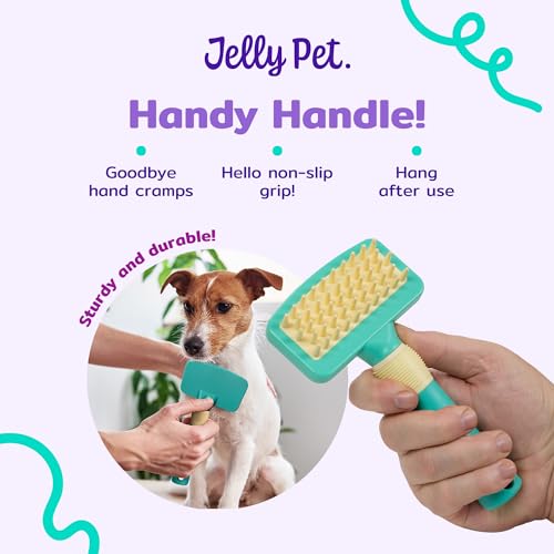 Jelly Pet Hunde-Badebürste, nass oder trocken zum Enthaaren