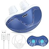 Anti Snoring Devices, Electric Anti Snoring Device, Effective Snoring Prevention, Sleep Apnea Devices for Men and Women, Adjustable Wind Speed, Suitable for All Nose Shapes, Blue