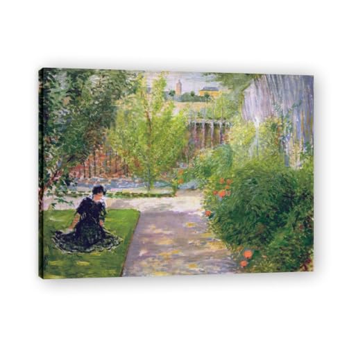 Tableau décoration murale salon moderne Sunshine Garden August Macke sur toile 30x40cm