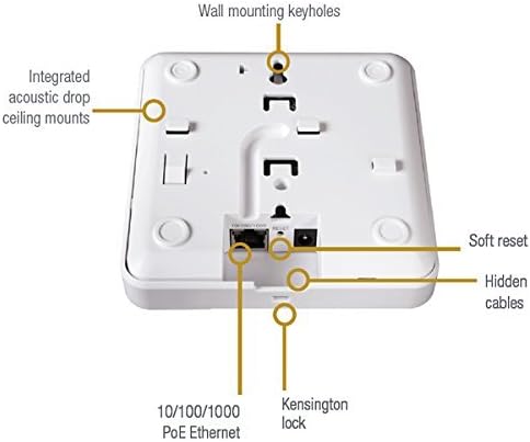 Bund view of Ruckus R300 showing ports and mounting points