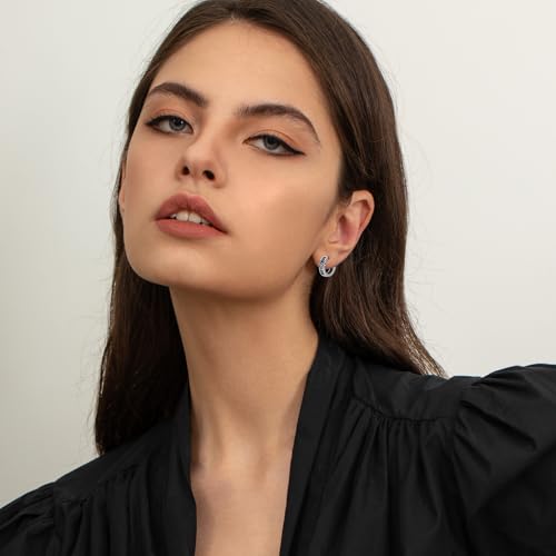 Pendientes lobo plata creoles azul lapislázuli regalos de navidad hombres 7