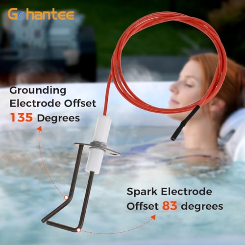 gohantee 62-24164-01 Direct Spark Ignitors, Furnace Burner Ignitors, Flame Sensor Ignitors Sensing Rod Compatible with Rheem Pro-tech PSE R36 PSER36, 35' High Temperature Cable Wire - 2Packs by gohantee - Used condition - Image 4