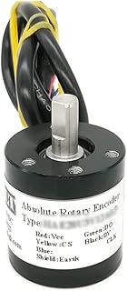 CALT HAE28 5V 12 Bit 28mm Outer 6mm Shaft Hall Effect Angle Sensor SSI Encoder 360 Degree Measure IP67 0.22m Cable HAE28U5V12A0.22