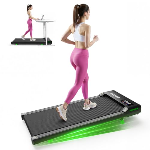 Akluer Walking Pad Treadmill with Incline Portable Under Desk Brushless Treadmill 330lbs Capacity 2.5hp Brushless Treadmill with Remote Control and LED Display Walking Jogging Running Machine