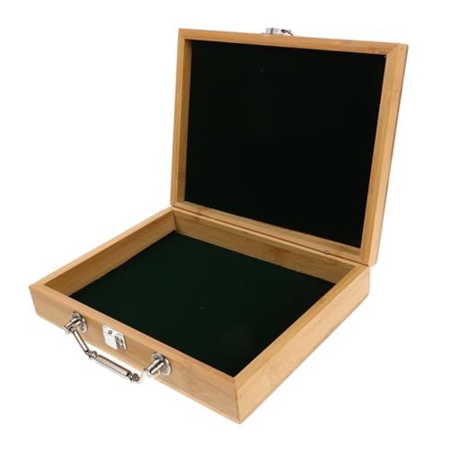 Caja de madera para mahjong portátil con asa organizadora BESTonZON Mini para almacenamiento