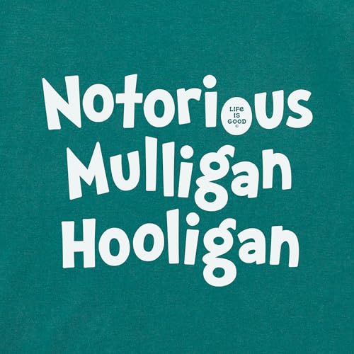 Life is Good Camiseta masculina padrão Grinch Mulligan Hooligan de manga curta, verde abeto