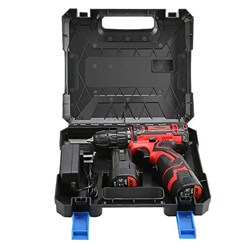 Akku-Bohrschrauber Akkubohrer 12/18/36V Li-Ionen, Akkuschrauber im Koffer mit 2 Akku 1.5Ah und Schnellladegerät. 25+1 Drehmomentstufen, mit
