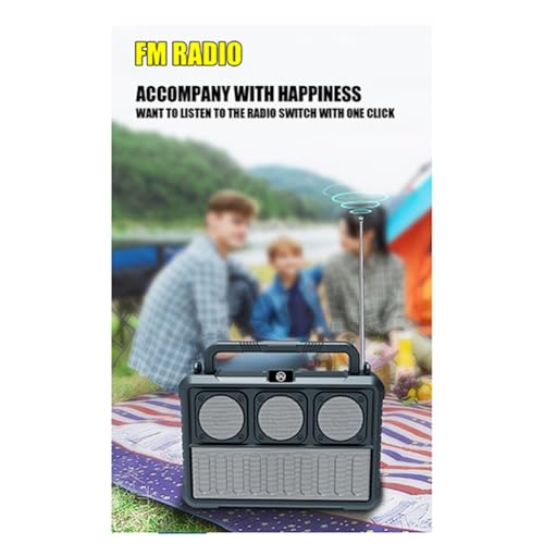 Radio FM solaire et enceinte portable d'extérieur avec torche LED - 5