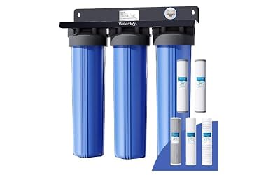 Waterdrop 3-Stage Whole House Water Filter System,with Carbon Filter&Sediment Filter,7-Stage Filtration Highly Reduce Lead,Chlorine,Odor and Taste,5 Micron and 2 Carbon Filter