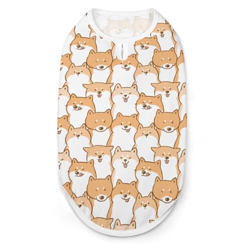 ペット服 おもしろ しばいぬ 柴犬 かわいい 可愛い 犬柄 犬服 ペットウェア Tシャツ パーカー 袖なし 犬の服 タンクトップ タンクトップ クールベスト 通気性 ファッション S-2XL