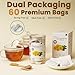 Lynginya Dandelion Root Tea, 60 Tea Bags - Premium Roasted Dandelion Root - Natural Herbal Tea - Rich Flavor of Dandelion Root - No Sugar & No Caffeine
