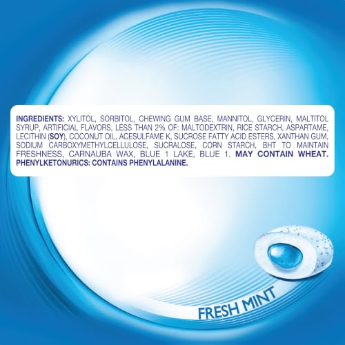 Image of Mentos Pure Fresh Sugar‑Free Chewing Gum with Xylitol, Fresh Mint, Mini Nano Bottles, Miniature Pack Size, 10 Pieces (Pack of 10)