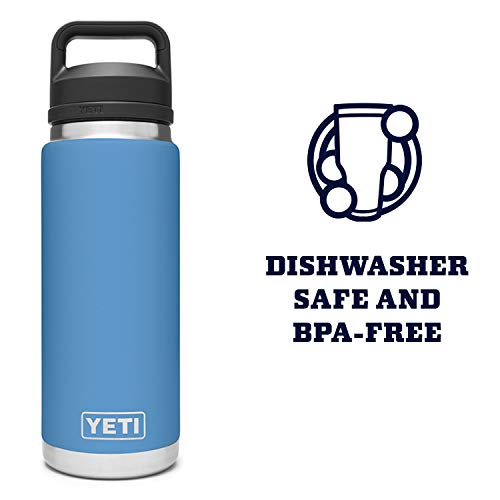 Image of YETI Rambler 26 oz Bottle, Vacuum Insulated, Stainless Steel with Chug Cap, Pacific Blue