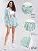 EXLURA Women's Summer 2 Piece Outfits Long Sleeve Button Down Shirts Matching Short Sets Oversized Lounge Pajama Workout 2025