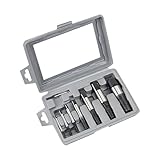 8-Piece Damaged Nut Bolt Extractor Set, Broken Screw Stud Removal Tool Kit, Stripped Thread Remover for Rounded Rusted Bolts, Easy Out Extractor Set for Automotive Repair, Metal Drill Bits Guide