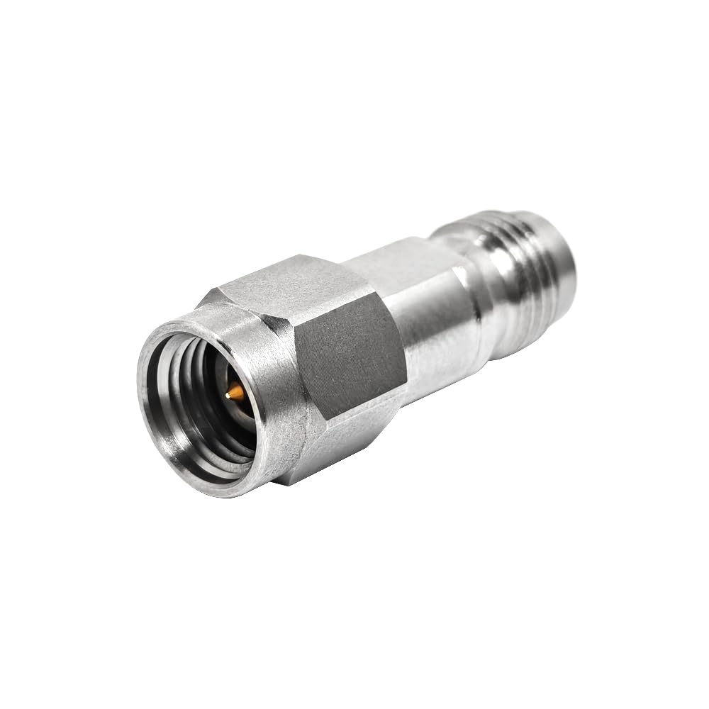 Adapter ze stali nierdzewnej 2,4 mm żeński na 2,92 mm męski – 50 omów