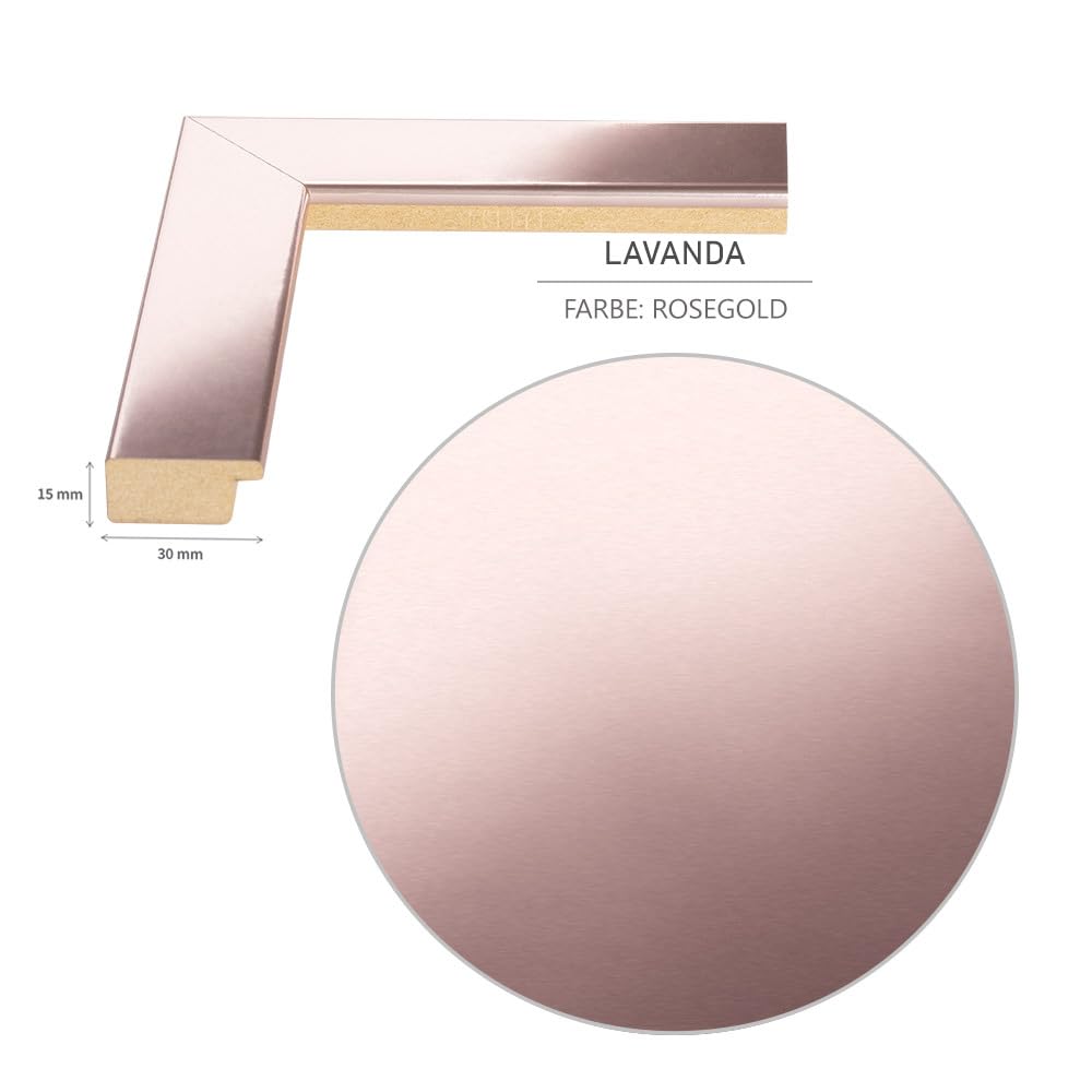 Haak Puzzlerahmen Lavanda Rosegold 46 X 61 cm (ca. 500 Teile) Bilderrahmen Rahmen für Puzzle