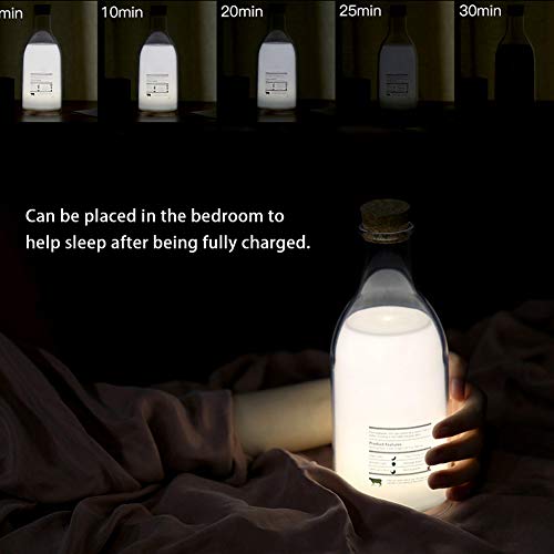 Lámpara de Mesa Recargable LED USB Botella Leche miniatura 5