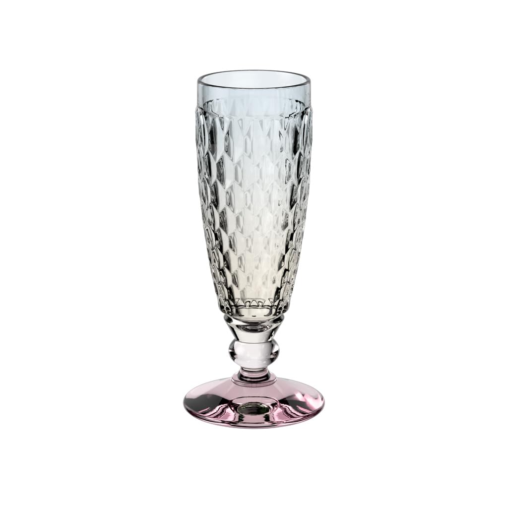 Villeroy & Boch - Boston Pearl Champagne Glass Pearlescent Colour, Dishwasher-Safe, Glass for Champagne or Sparkling Wine, Prosecco, Champagne Flute, Champagne & Crystal