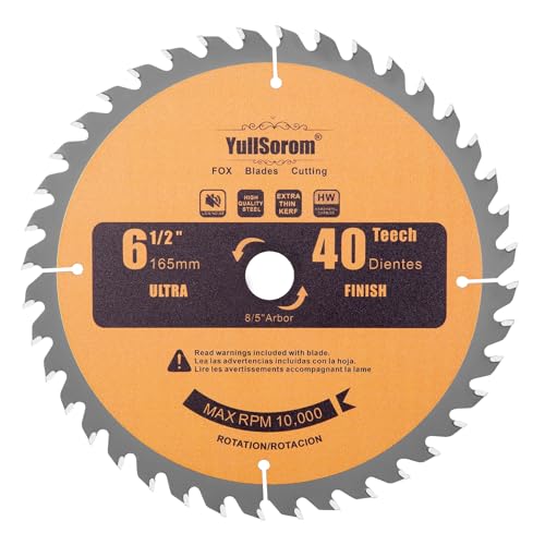 Image of 6-1 /2 inch Circular Saw Blade 40T Combo Pack with 5 /8 inch Arbor,Ultra Fine Finish for Wood Cutting, Thin-Kerf
