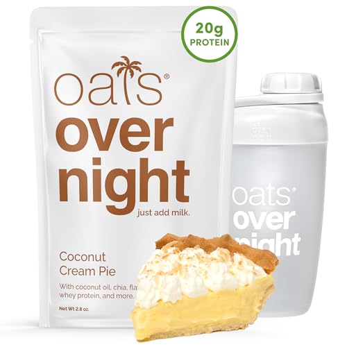 Oats Overnight Coconut Cream Pie - Overnight Oats with 20g