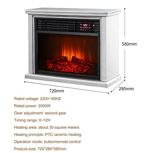 Electric Fireplace Wall Mounted Freestanding Electrical Fireplace Fireplace Herd Heater Overheating Protection 3DFlame Effect Freestanding Portable – Bild 3