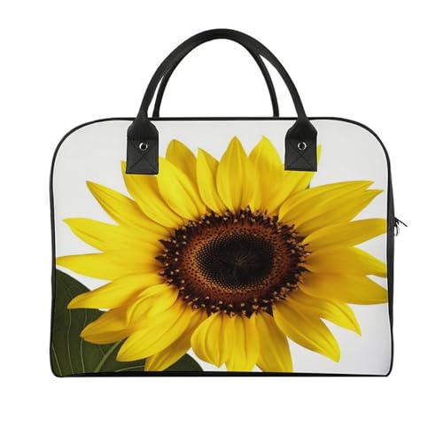 Flower Sunflower Laptop Tote Bag Casual Travel Handbag Multi Pocket Shoulder Bags for Work Travel