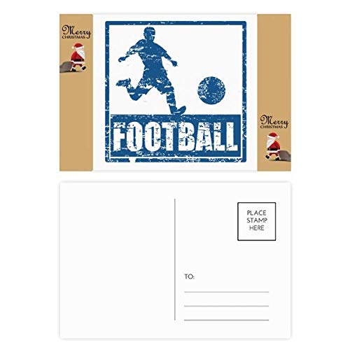Cartes postales joueur de football bleu lot de 20 remerciements anniversaires