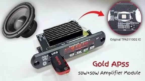 Image of Sam AP55 TPA3116D2 100 Watt MP3 FM /USB /AUX /TF /MIC /Card MP3 Stereo Player Decoder Module Kit for Audio Amplifier