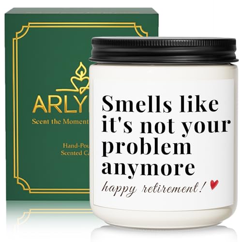 Retirement Gift for Woman, Men, Funny Retired Candle, Happy Farewell Party Decorations 2026, Best Retirement Gifts for Women, Men, Friends, Coworker, Teacher, Boss, Nurse, Colleague, Staff