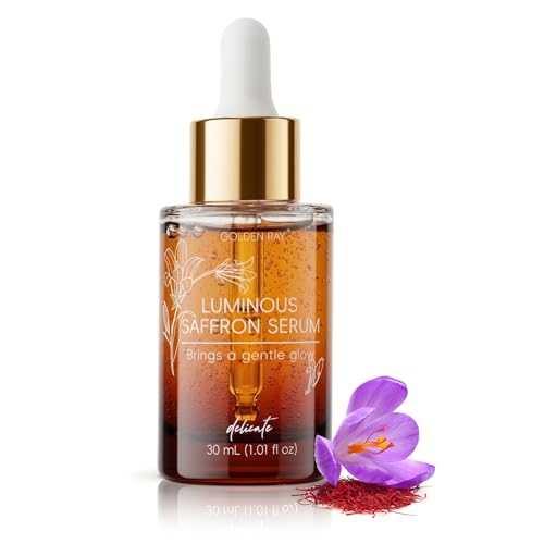 Brightening Saffron Serum Natural Radiance Enhancer Skin Tone Evener Luminous Complexion 1.01 Floz