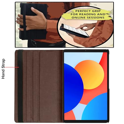 Image of TGK 360 Rotatable Smart Flip Case Cover for Redmi Pad SE 8.7 inch Tablet (Brown)