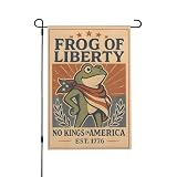 Portland Frog Protest Garden Flags 12"x18" Save Democracy Political Protect Flag for Outside Double Sided Burlap Yard Signs Decoration