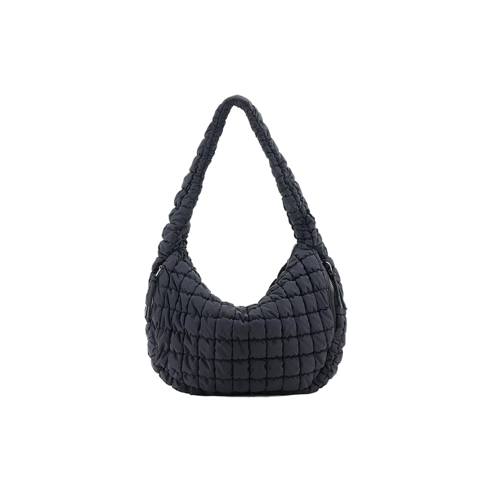 VAKAER Puffer Tote Bag for Women Quilted Crossbody Large Hobo Carryall Lightweight Padded Shoulder Bag for Travel Work | Puffer