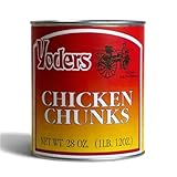 Yoder’s Canned Chicken Chunks – Shelf Stable Fully Cooked Chicken – Canned Food with 10 Year Storage – Ready to Eat Emergency, Survival & Camping Food – 28 oz Can, Single Can