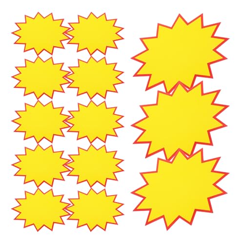 Etiquetas de precios POPETPOP con 100 unidades de papel adhesivo amarillo de alta visibilidad