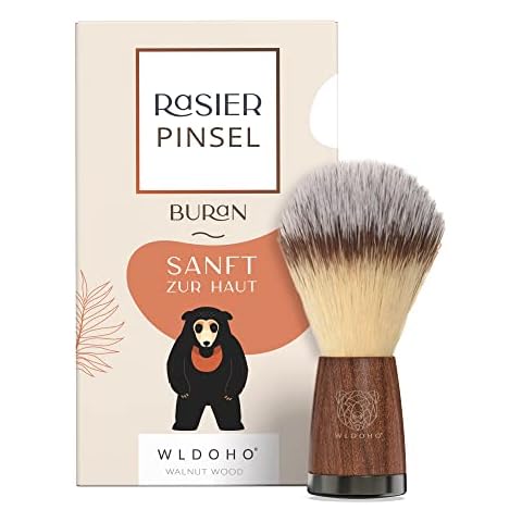 Brocha de Afeitar WLDOHO con Mango de Madera y Cerdas Sintéticas Cover