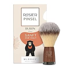 WLDOHO Rasierpinsel Vegan mit Holzgriff...