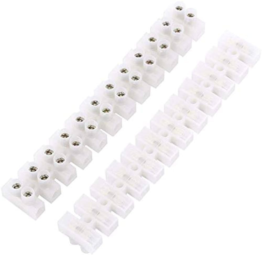 POWER CONNECT PVC Terminal Connector Strip (PA20P) 12 ways - Dual Row Electric Barrier Strip Screw Terminal Blocks for Electrical Control Electric Wire Connecting(15)-image-25