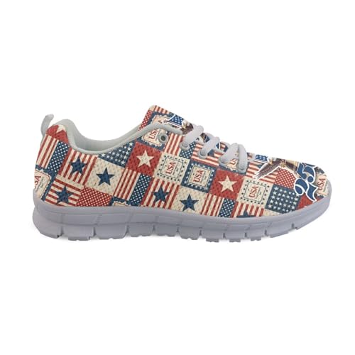 Image of GIFTPUZZ Mens Lace Up Athletic Trainers Running Sneakers Wedge Breathable Gym Lightweight Sports Tennis Shoes
