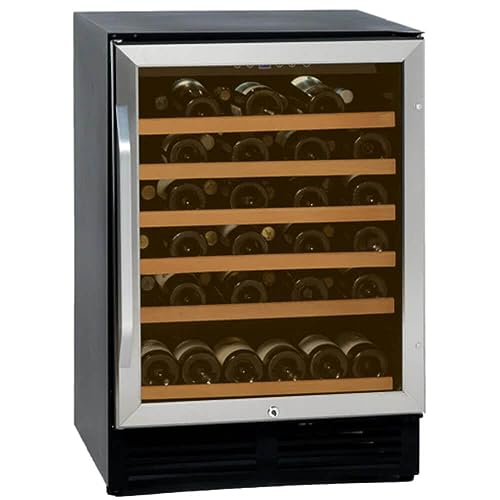 Avanti 50-Bottle Wine Cooler, Stainless Steel Wine Fridge with Wood-Front Shelves, Electronic Controls, LED Lighting & Lock, ADA Compliant, 50 Bottle, Stainless Steel on Fridge.com