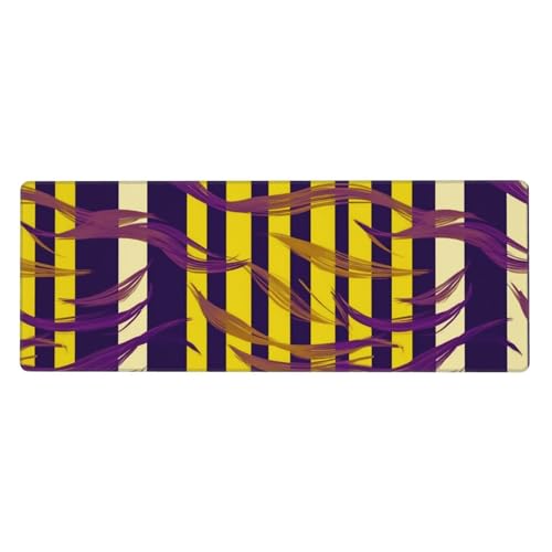 Tapis de souris de jeu à rayures violettes pour bureau à la maison