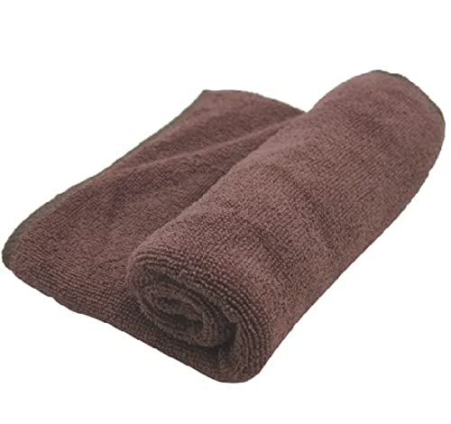 Kit 10 Panos De Flanela De Microfibra 50x70cm Multiuso Super Absorção (Marrom)