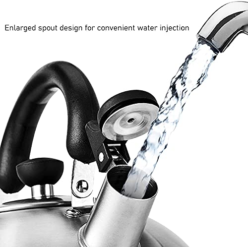 Bouilloire à sifflet durable SHISHI en acier inoxydable haute densité - 5
