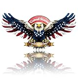 Design : silhouette d'aigle en métal avec des détails complexes et un style patriotique audacieux pour une décoration d'intérieur percutante