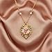 1928 Jewelry Pink Crystal Heart And Pink Porcelain Rose Filigree Pendant Necklace For Women 16