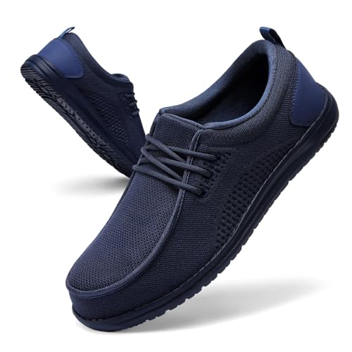 Image of VikoViren Slip On Steel Toe Shoes Men Loafers Safety Work Sneakers | Non Slip, Puncture Proof, Lightweight, Comfortable, Breathable, Indestructible Loafers Construction Shoes, Tennis, Casual